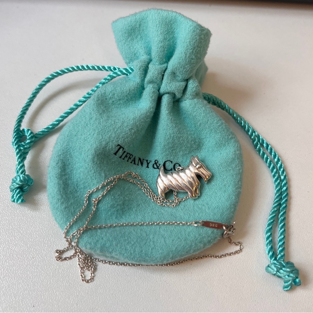 Vintage Rare Tiffany & Co. 1991 Terrier Dog Necklace